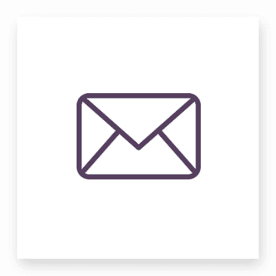 Minimalist envelope icon symbolizing email or messaging.